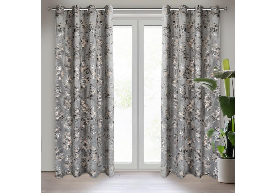 Zdjęcie: Zasłona gotowa Gloria 140x250 cm stalowy EUROFIRANY