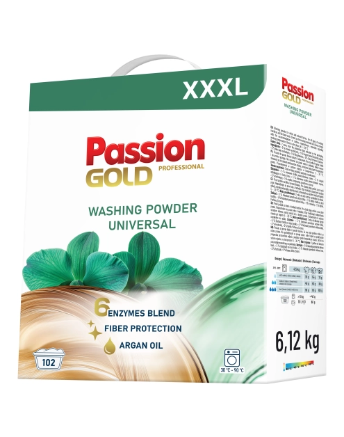Zdjęcie: Proszek do prania 6,12 kg uniwersalny PASSION GOLD