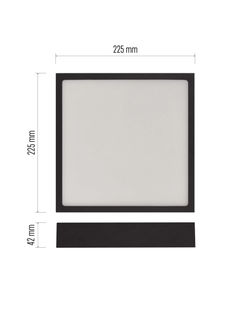 Zdjęcie: Panel LED natynkowy Nexxo, kwadrat, czarny, 21W, CCT EMOS
