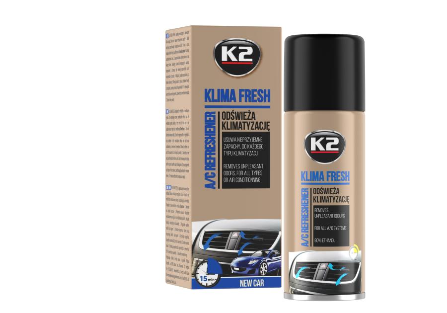 Zdjęcie: Odświeżacz klimatyzacji Klima Fresh New Car 150 ml K2