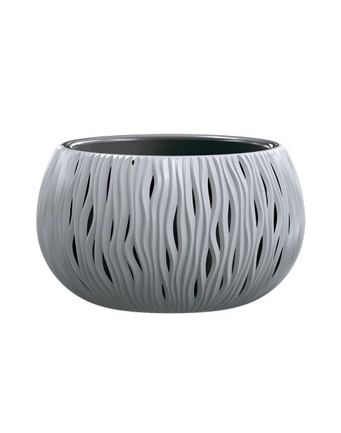Zdjęcie: Doniczka Bowl Sandy szary kamienny 370x210 mm PROSPERPLAST