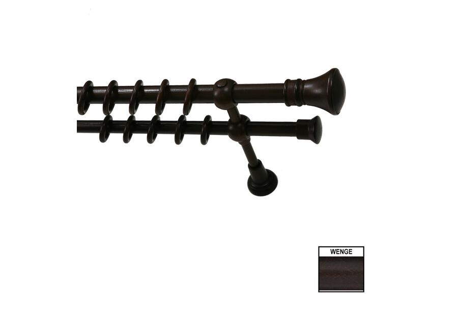 Zdjęcie: Karnisz podwójny Helios 240 cm wenge KARWEL