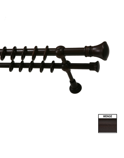 Zdjęcie: Karnisz podwójny Helios 240 cm wenge KARWEL