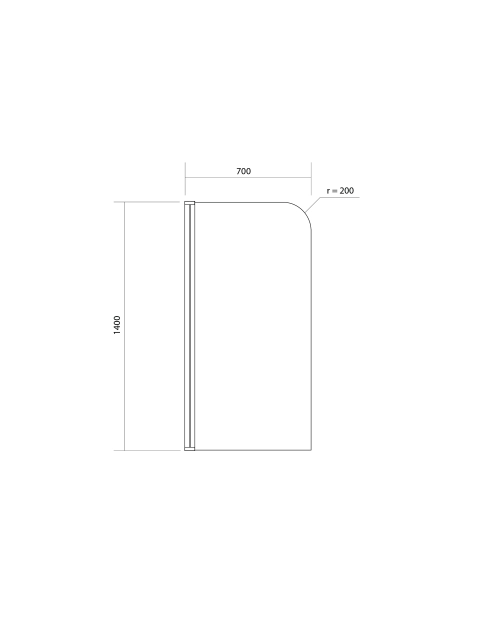 Zdjęcie: Parawan nawannowy Easy jednoskrzydłowy 140x70 cm CERSANIT
