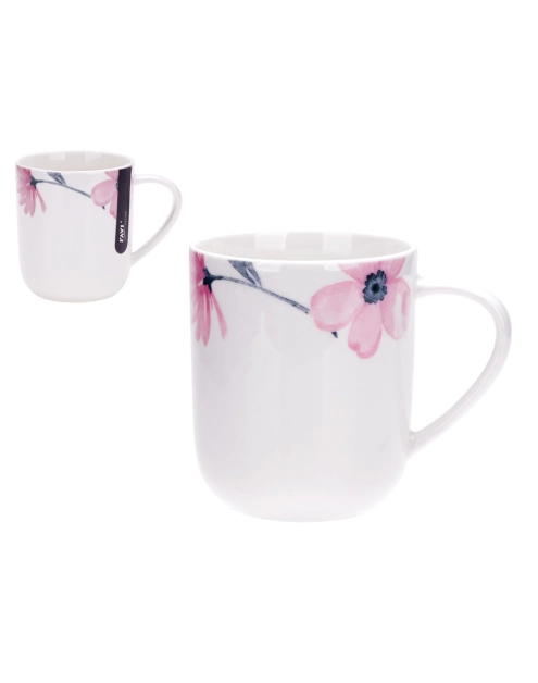 Zdjęcie: Kubek Pink petal 360 ml z porcelany New Bone 91436 RAVI