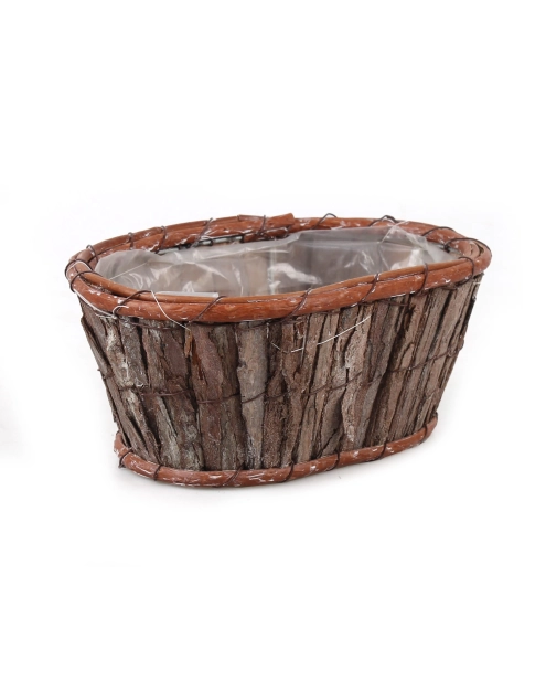 Zdjęcie: Osłonka doniczkowa S owalana drewniana TIN TOURS