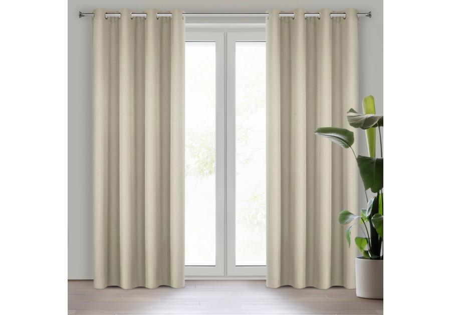 Zdjęcie: Zasłona gotowa Rita 140x250 cm kremowy EUROFIRANY