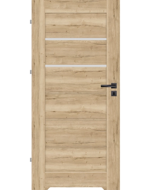 Zdjęcie: Drzwi wewnętrzne Seres 70L dąb halifax, mleczna szyba, podcięcie NAWADOOR