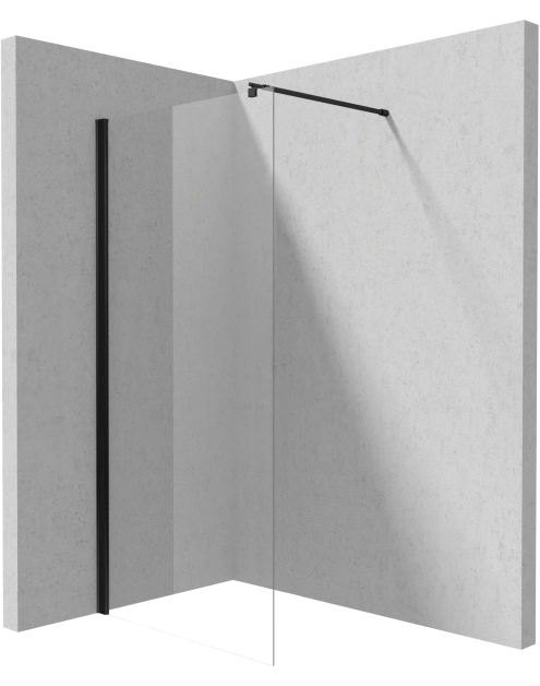 Zdjęcie: Ścianka prysznicowa walk-in systemu Kerria Plus 100 cm Kerria Plus nero DEANTE