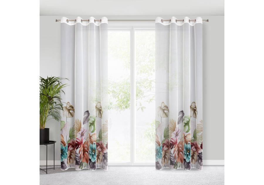 Zdjęcie: Zasłona gotowa Nikola 140 x 250 cm biały EUROFIRANY