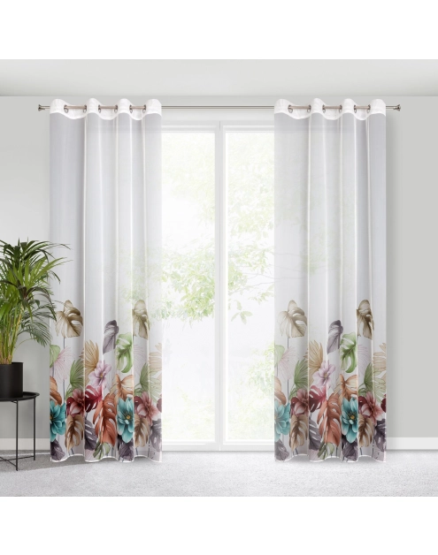 Zdjęcie: Zasłona gotowa Nikola 140 x 250 cm biały EUROFIRANY