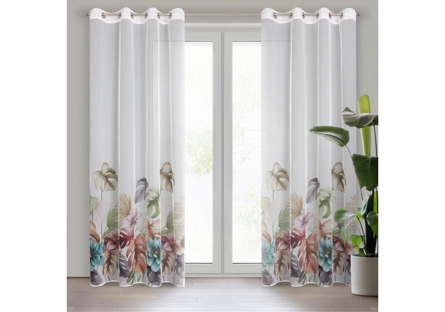 Zdjęcie: Zasłona gotowa Nikola 140 x 250 cm biały EUROFIRANY