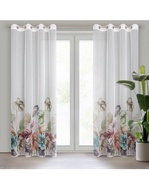 Zdjęcie: Zasłona gotowa Nikola 140 x 250 cm biały EUROFIRANY