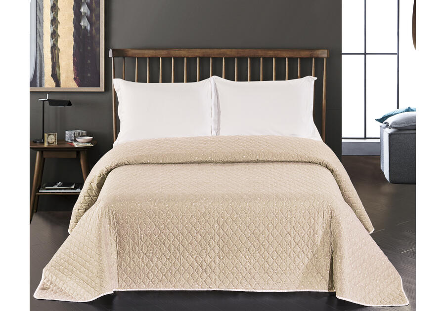 Zdjęcie: Narzuta Alhambra beige+wh 260x280 cm DECOKING