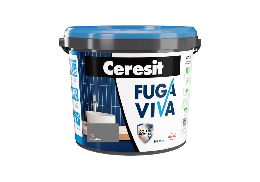 Zdjęcie: Fuga Viva elastyczna cementowa 1-8 mm graphite 4 kg CERESIT