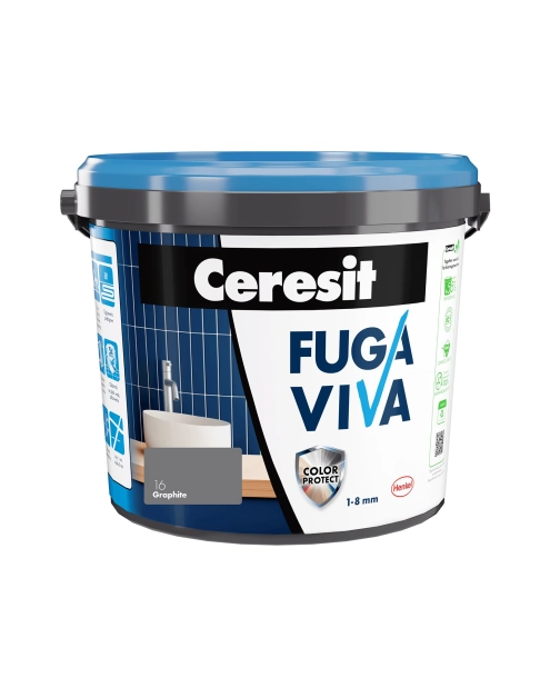 Zdjęcie: Fuga Viva elastyczna cementowa 1-8 mm graphite 4 kg CERESIT