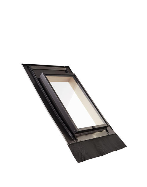 Zdjęcie: Wyłaz dachowy Lucarno, drewno, 045/055, otwierany do góry, do pokryć profilowanych ROTO