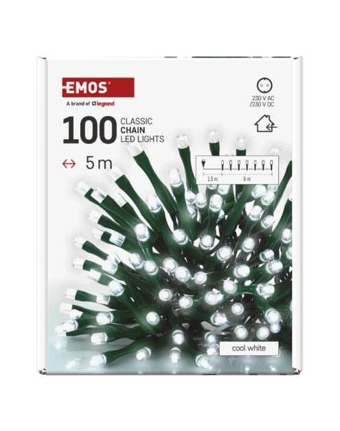 Zdjęcie: Lampki choinkowe 100 LED 5 m IP20 CW EMOS