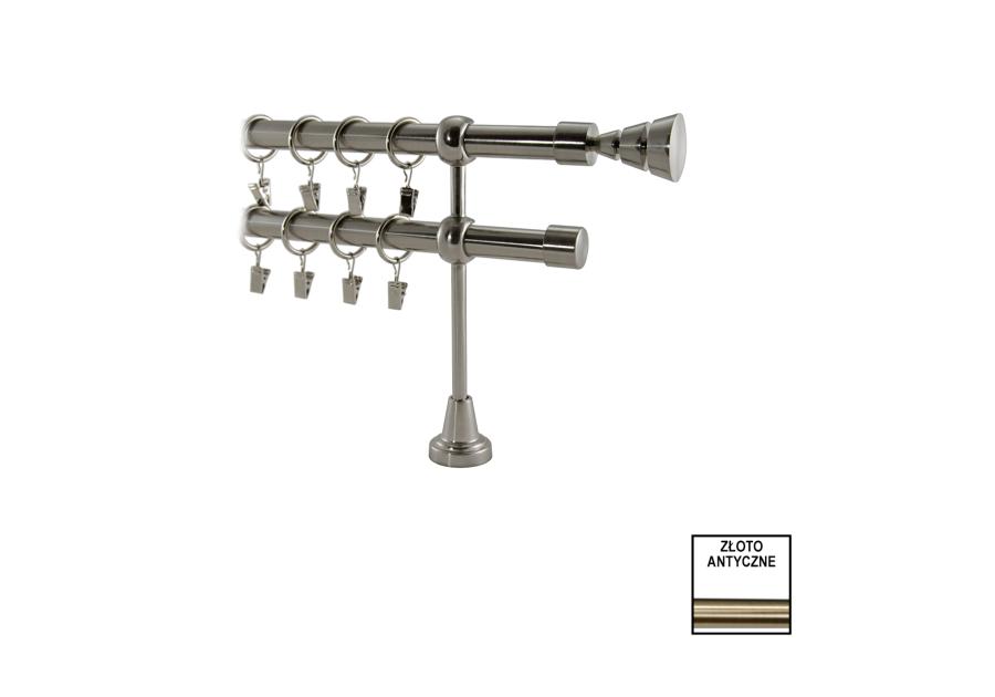 Zdjęcie: Karnisz podwójny Valentina fi 19 mm - 320 cm stella złoto KARWEL