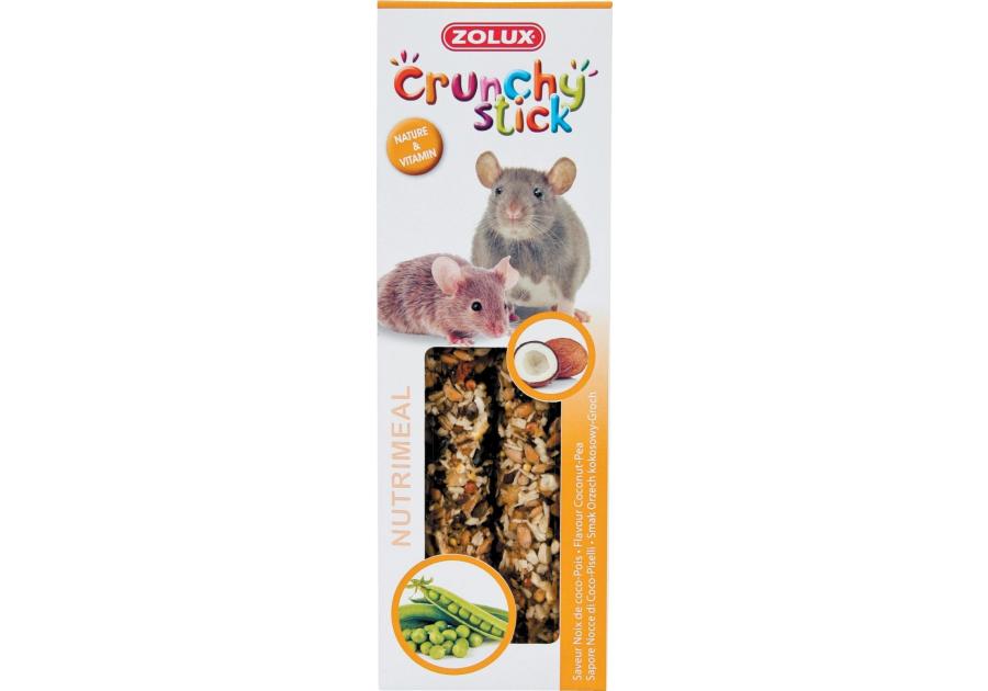 Zdjęcie: Kolba Crunchy Stick dla szczura, myszy - orzech kokosowy, groch 115 g ZOLUX