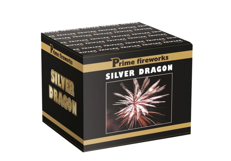 Zdjęcie: Wyrzutnia fajerwerków Silver Dragon 25 strzałów TRIPLEX