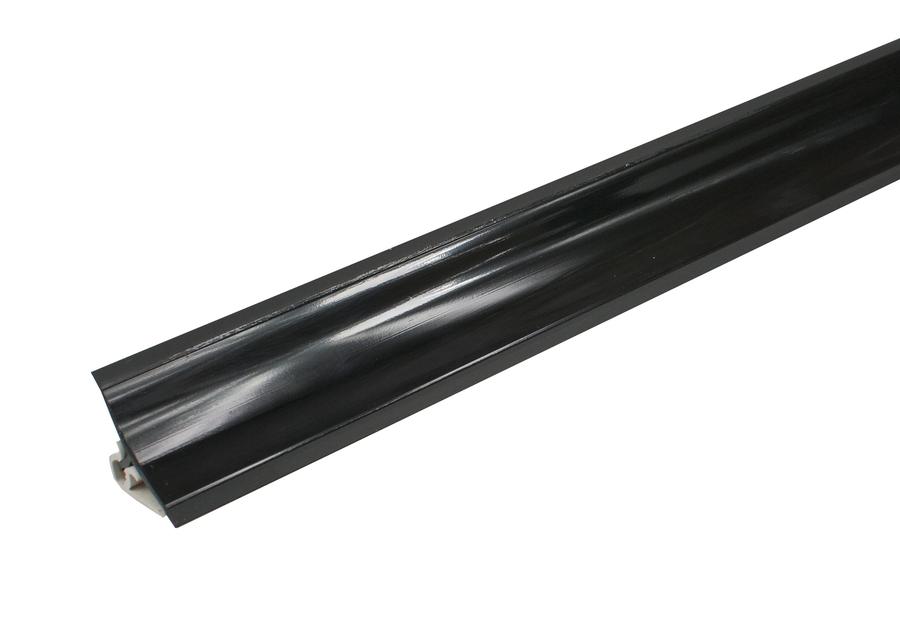 Zdjęcie: Listwa przyblatowa wklęsła szeroka BL 33 mm PVC 3 m czarna połysk CEZAR