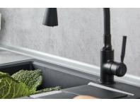 Zdjęcie: Listwa przyblatowa wklęsła szeroka BL 33 mm PVC 3 m czarna połysk CEZAR