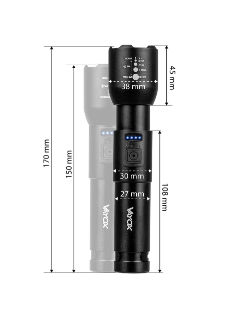 Zdjęcie: Latarka akumulatorowa 800lm 20W LED VA0180 VAYOX