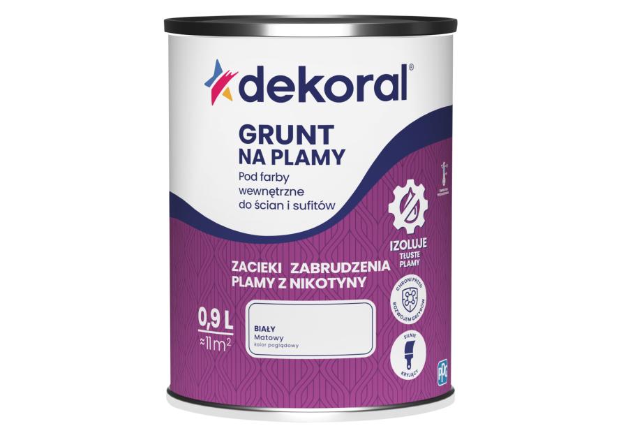 Zdjęcie: Farba gruntująca Renostyl Plus biała mat 0,9 L DEKORAL