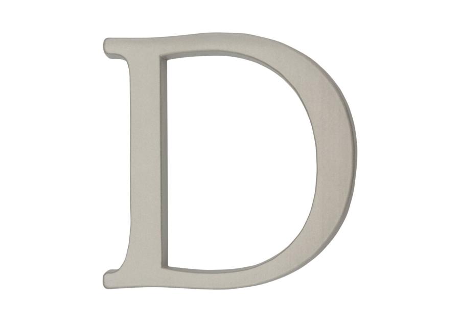 Zdjęcie: Litera aluminiowa "D" 105 mm srebrna METRO