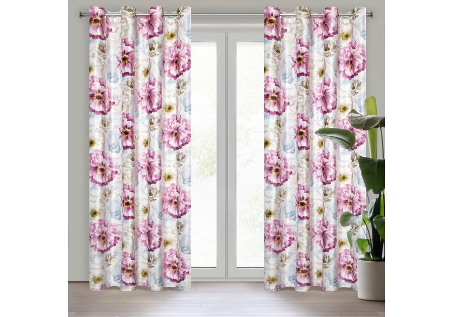 Zdjęcie: Zasłona gotowa Jollie 140x250 cm różowy EUROFIRANY