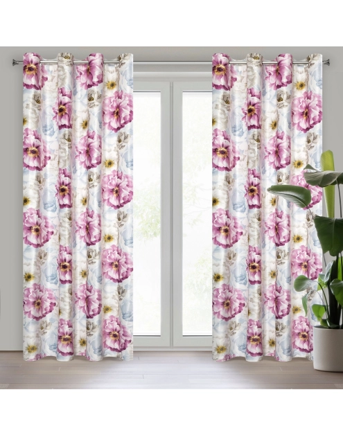 Zdjęcie: Zasłona gotowa Jollie 140x250 cm różowy EUROFIRANY