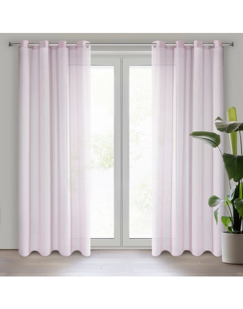 Zdjęcie: Firana gotowa Esim 140x250 cm różowy EUROFIRANY