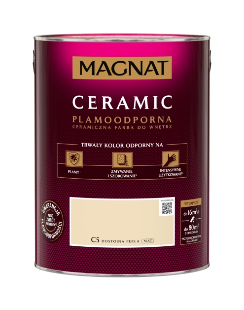 Zdjęcie: Farba Ceramic dostojna perła C5 5L MAGNAT