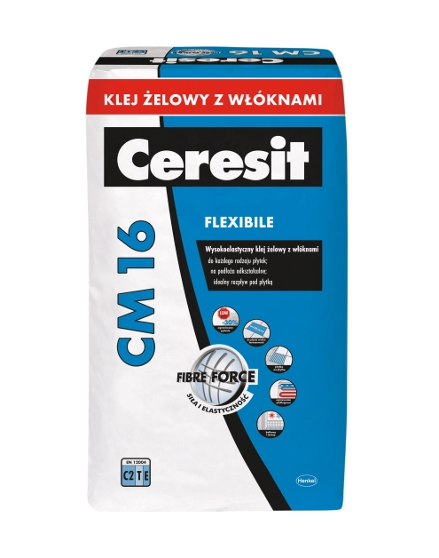 Zdjęcie: Zaprawa klejowa CM 16 Fibre Force 22,5 kg CERESIT
