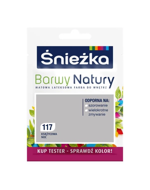 Zdjęcie: Tester koloru Barwy Natury księżycowa noc 117 25 ml ŚNIEŻKA