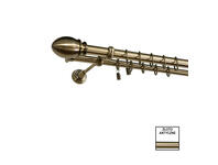Zdjęcie: Karnisz podwójny Zeus fi 25 mm - 320 cm owal złoto KARWEL