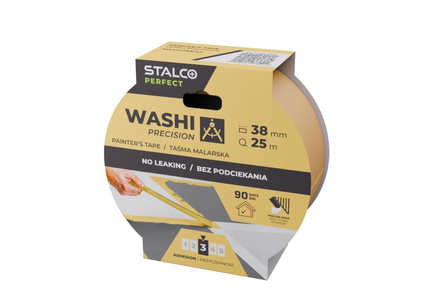 Zdjęcie: Taśma malarska Washi precyzyjna 38 mm x 25 m PERFECT