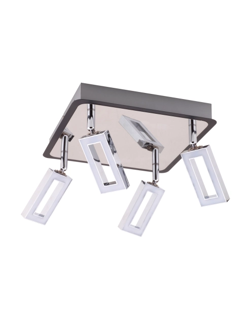 Zdjęcie: Oprawa ścienno-sufitowa SMD Led Kent 4D WW kolor chrom/wenge 4 x 6 W STRUHM