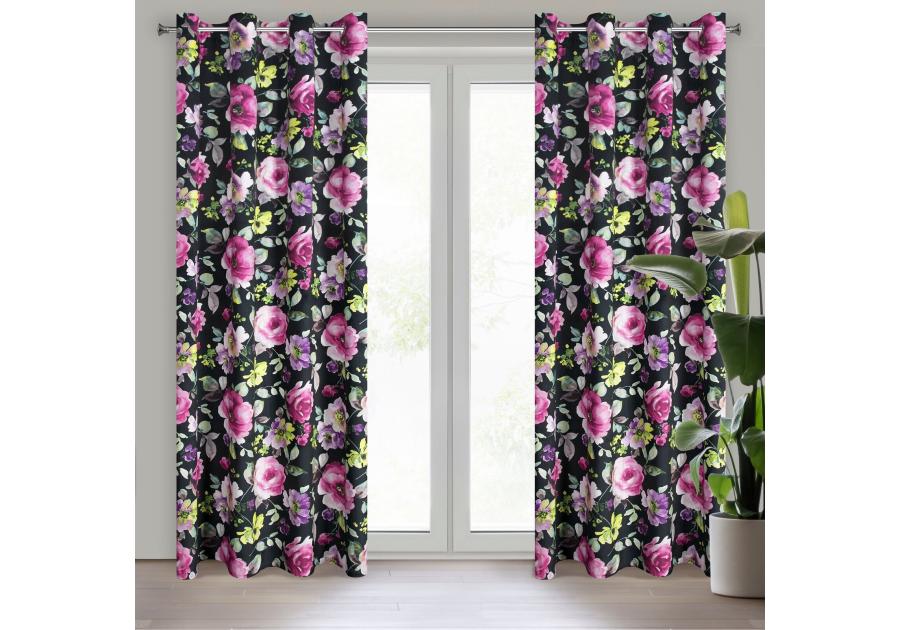 Zdjęcie: Zasłona gotowa Mira 140 x 250 cm ciemnoróżowy EUROFIRANY