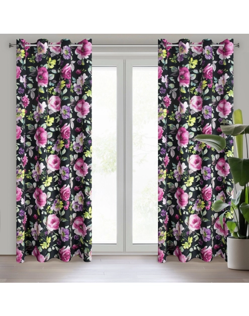 Zdjęcie: Zasłona gotowa Mira 140 x 250 cm ciemnoróżowy EUROFIRANY