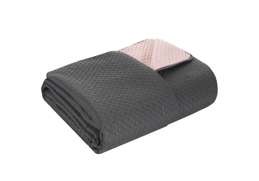 Zdjęcie: Narzuta Boni 220x240 cm stalowo-różowa EUROFIRANY