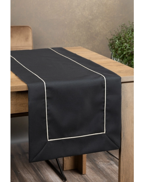 Zdjęcie: Bieżnik Dorita 40x140 cm czarny EUROFIRANY