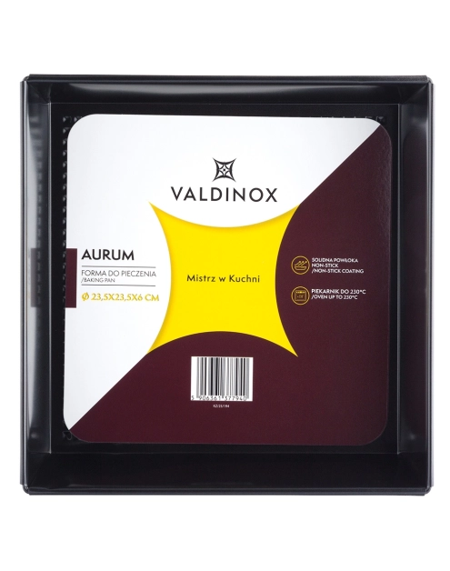 Zdjęcie: Forma blacha kwadratowa Aurum 23, 5x23,5x6 cm VALDINOX