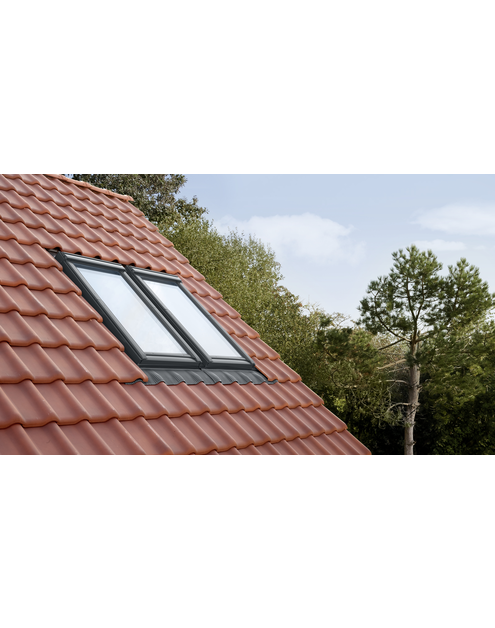 Zdjęcie: Kołnierz kombi EKW 0021E profilowany dwa okna obok siebie, 94x140 cm VELUX