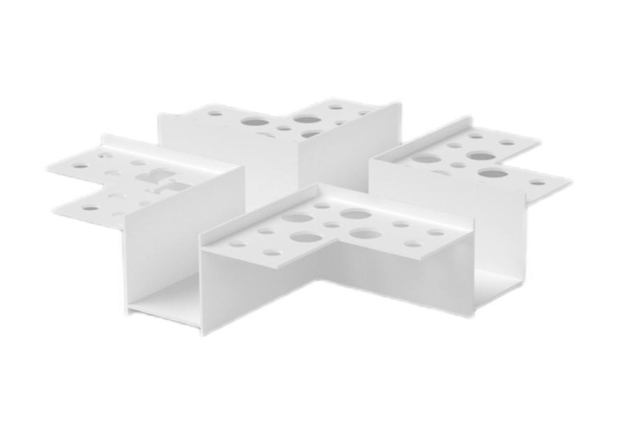 Zdjęcie: Profil krzyżowy PVC BP11 H2 CC biały, łącznik do listwy do boniowania BELLA PLAST