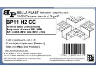 Zdjęcie: Profil krzyżowy PVC BP11 H2 CC biały, łącznik do listwy do boniowania BELLA PLAST