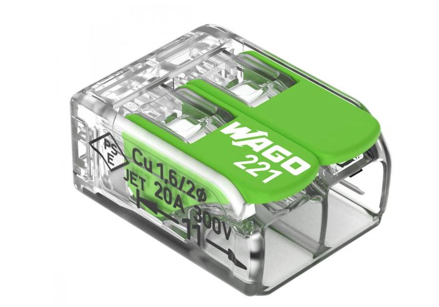Zdjęcie: Szybkozłączka uniwersalna ECO 2x4 mm zielona WAGO