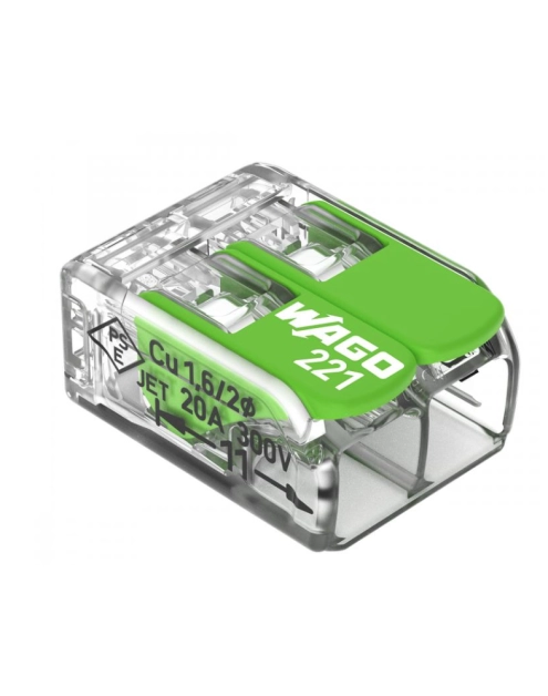 Zdjęcie: Szybkozłączka uniwersalna ECO 2x4 mm zielona WAGO