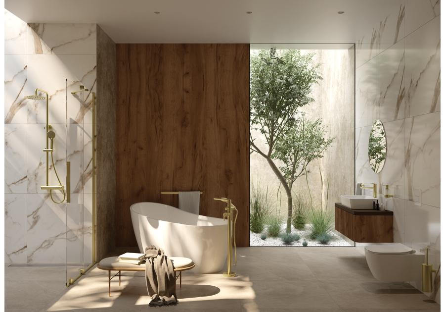 Zdjęcie: Ścianka prysznicowa walk-in 90 cm, przesuwna DEANTE